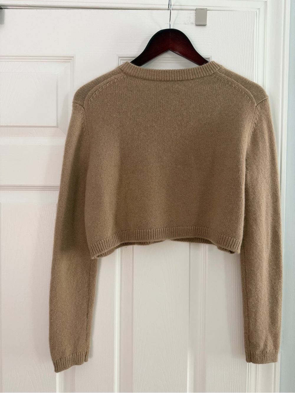 Wilfred Cropped Button-Front cashmere Cardigan - Camel Brown - Picture 3 of 3